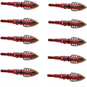 12pcs Hunting Broadheads 85 Grain Archery Broadheads 3-Blade Hunting Hybrid Mechanical Archery Tip 1.7" Cutting Dia for Compound, Recurve Bow & Crossbow