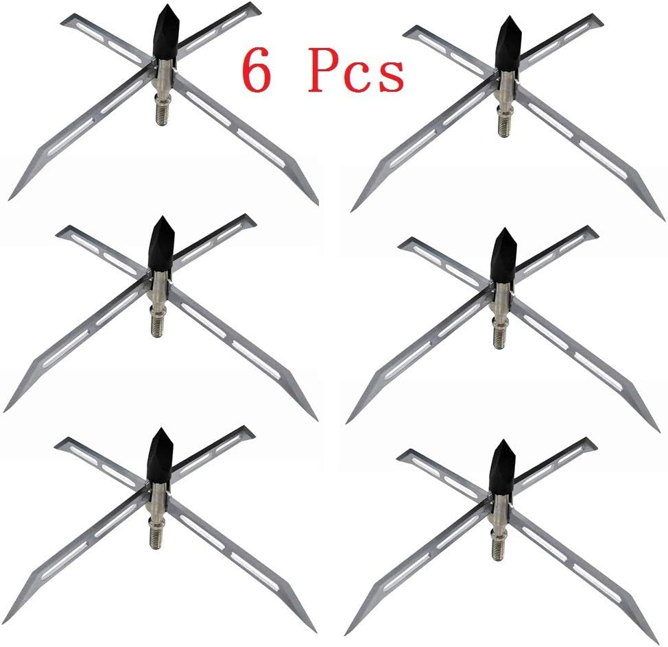 6PCS Turkey Hunting Broadheads 150 Grain Fixed Blade Archery Arrowhead Stainles